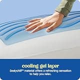 Sealy Dreamlife Solid Memory Foam King Pillow With SealyChill Gel Layer