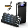 SABANI 35000mAh High-Capacity Compact Power Bank with 4 Built-In Charging Cables