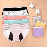 Mesachy Breathable Cotton Menstrual Period Briefs, Moderate Absorbency Backup