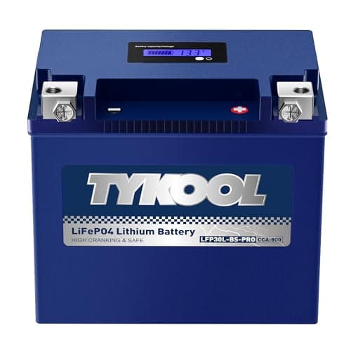 TYKOOL LFP30L-BS-PRO 800CCA 18Ah Waterproof Lithium LiFePO4 Battery with LCD Display