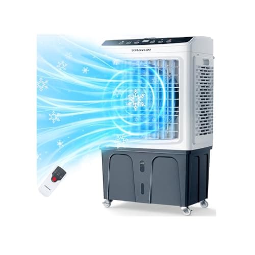 VAGKRI 35-Inch 2800 CFM Evaporative Air Cooler with Bottom Auto-Fill System