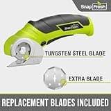 SnapFresh 4V Cordless Electric Scissors with Dual Tungsten Steel Blades