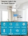 Tandanic 30-Inch Heavy-Duty Copper Motor Socket Ceiling Fan with Light