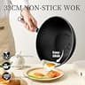 Todlabe 13-Inch Pre-Seasoned Carbon Steel Wok Kit with Lid and Spatula