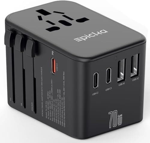 EPICKA TA-105 Pro GaN Universal Travel Adapter with 70W PD Fast Charging