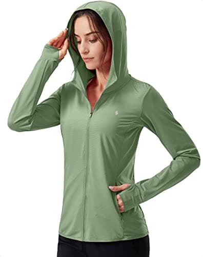 Soothfeel Women's UPF 50+ Lightweight Sun Protection Hoodie Jacket with Pockets