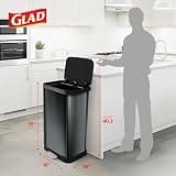 Glad 20-Gallon Stainless Steel Step Trash Can with Clorox Odor Protection