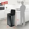 Glad 20-Gallon Stainless Steel Step Trash Can with Clorox Odor Protection
