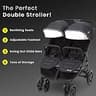 Jeep Destination Ultralight Side-by-Side Double Stroller with 100-Lb Capacity