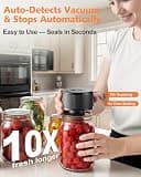 Auletor All-in-One Handheld Mason Jar Vacuum Sealer Kit for Bags and Containers