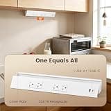 SURAIELEC 16-Inch Hardwired Under Cabinet Power Strip with 20A TR and USB