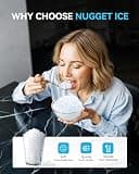 EUHOMY Smart Alexa-Enabled Countertop Nugget Ice Maker with Hanging Scoop