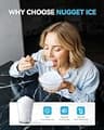 EUHOMY Smart Alexa-Enabled Countertop Nugget Ice Maker with Hanging Scoop