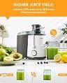 GDOR 800W Dual-Speed Centrifugal Juicer Machine with 3-Inch Wide Feed Chute