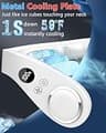 KJXIC Portable Neck Fan with Active Semiconductor Metal Cooling Plate