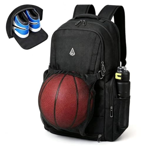 Gemgoal Large Basketball Backpack with Detachable Net and Cooler Pockets