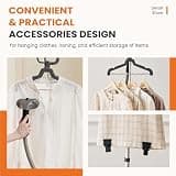 Sweetcrispy Standing Garment Steamer with Auto-Off Safety Feature, 1500W
