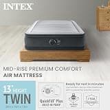 Intex Dura-Beam Deluxe 13-Inch Twin Air Mattress with Included Carry Bag