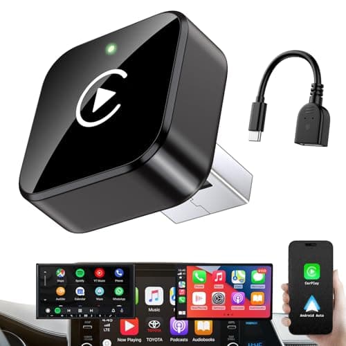 iGENJUN 2026 Upgraded Mini Plug & Play Wireless CarPlay & Android Adapter