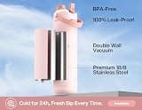 POWCAN 26 oz Insulated Stainless Steel Water Bottle with Dual 2-in-1 Lid