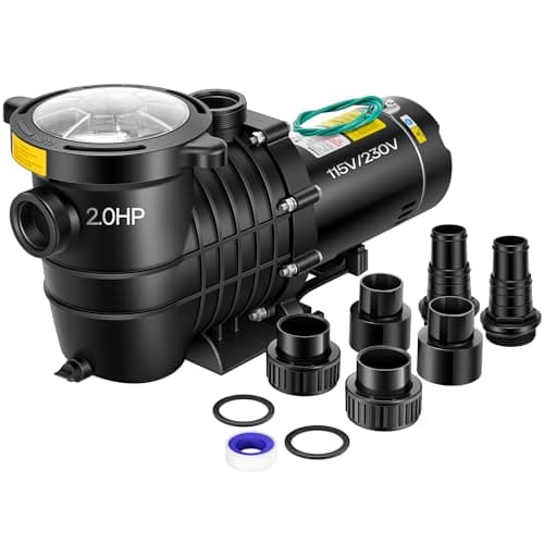 VIVOHOME 2.0 HP Single Speed Self-Priming Pool Pump for In-Ground Pools, 6800 GPH