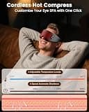 Anydance Cordless Heated Silk Eye Mask with Rechargeable Battery and Timer