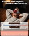 Anydance Cordless Heated Silk Eye Mask with Rechargeable Battery and Timer