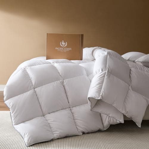 Pacific Coast King Extra Fluffy Feather & Down Fiber Comforter, Baffle Box