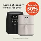bella 6-Quart Slim Air Fryer with EverGood Ceramic Nonstick Coating, Space-Saving Size
