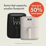 Bella 6-Quart Slim Ceramic Air Fryer with Space-Saving Fluted Exterior Profile