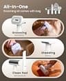 Oneisall LM5 Pet Hair Grooming Vacuum Kit with Low Noise 60dB Operation