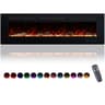 Valuxhome 50-Inch Wall Mounted Electric Fireplace with Timer and Remote