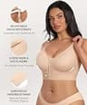 SHAPELLX Women's Wireless Mastectomy Compression Recovery Support Bra Top