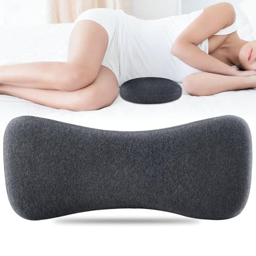 Memory Foam Lumbar Waist Pillow with Cooling Gel for Lower Back Relief