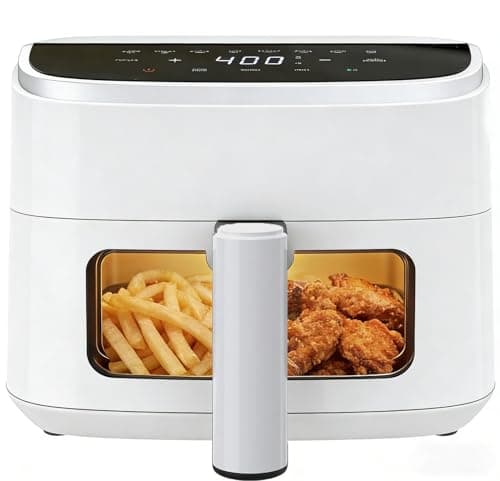 Simple Deluxe 8-in-1 Digital 4-Quart Air Fryer with Visible Cooking Window
