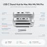 PULWTOP Mac Mini Docking Station with 8TB M.2 SSD Enclosure and 4K@60Hz Output