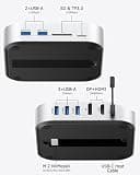 BAOZEE Mac Mini M4 Dock with NVMe SSD Enclosure and Dual Monitor 4K Display Output