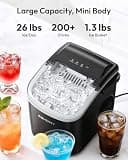 EUHOMY Portable Countertop Bullet Ice Maker with Auto-Cleaning and Handle