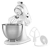 KitchenAid Classic Series 4.5-Quart Tilt-Head Stand Mixer, White (K45SS)