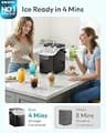 EUHOMY Portable 40-Pound Nugget Ice Maker with Integrated Carry Handle