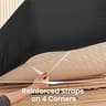 Yuurom Brushed Microfiber Bottom Fitted Sheet with Heavy-Duty Tension Straps