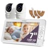 Comfyer BM01 7-Inch HD Split Screen Video Baby Monitor with 6000mAh Battery