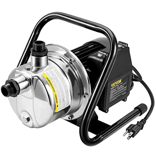 VEVOR Stainless Steel Garden Jet & Shallow Well Sprinkler Pump, 1.5 HP