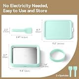 Felizbebe Instant Ice Cream Roller Maker with Lid, 2 Spatulas, and SUS316 Steel