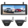 AUTO-VOX Dual Wireless Solar Magnetic Backup Camera with 7.2-Inch Monitor