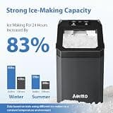Aeitto High-Capacity Countertop Nugget Ice Maker with 4.2L Tank, 55 lbs