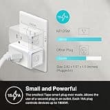 Kasa KP125M Matter Smart Plug with Energy Monitoring and Compact Design (2-Pack)
