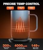 Kepwam Self-Heating Coffee Mug T1 with App Connectivity, 16oz Capacity
