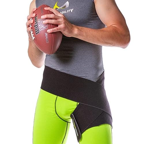 BraceAbility Hip Support Groin Brace with Non-Slip Backing for Sciatica