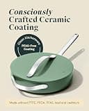 Caraway 12-Inch Nonstick Ceramic Sauté Pan with Lid and 4.5-Quart Capacity